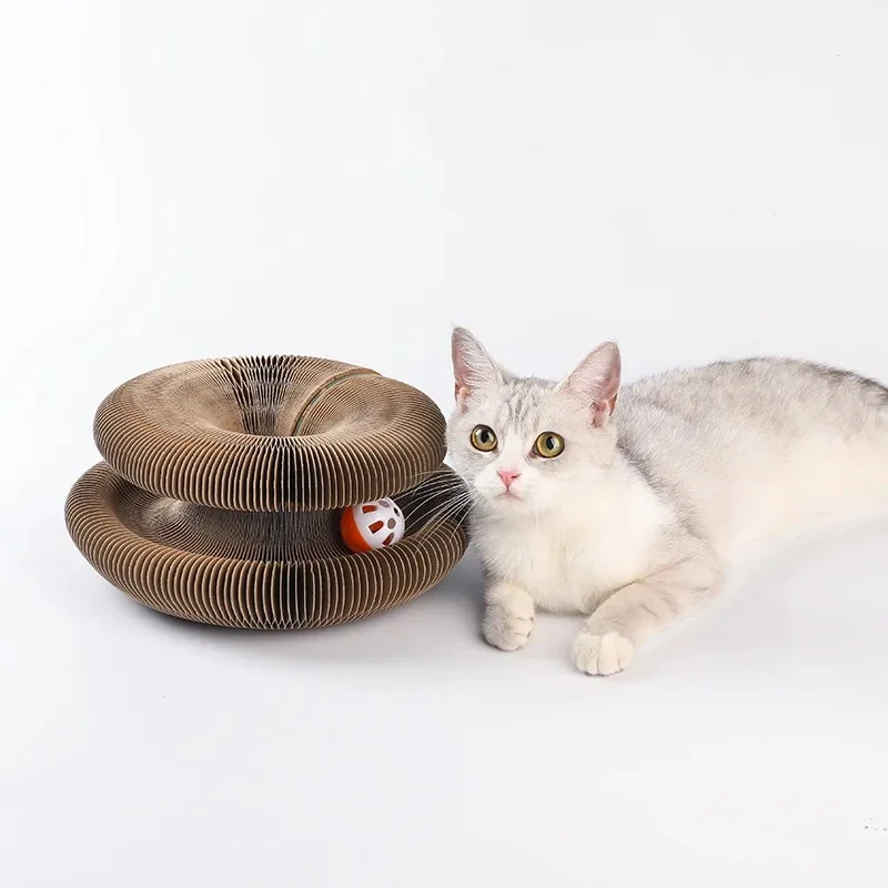Tiragarras Acordeón Plegable para Gatos – Cartón Ondulado