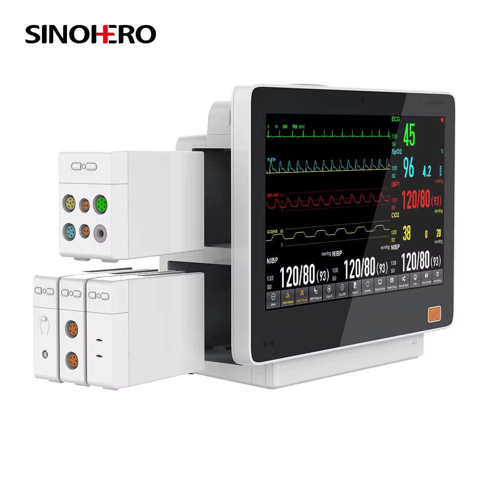 Puertos de conexión del monitor de signos vitales