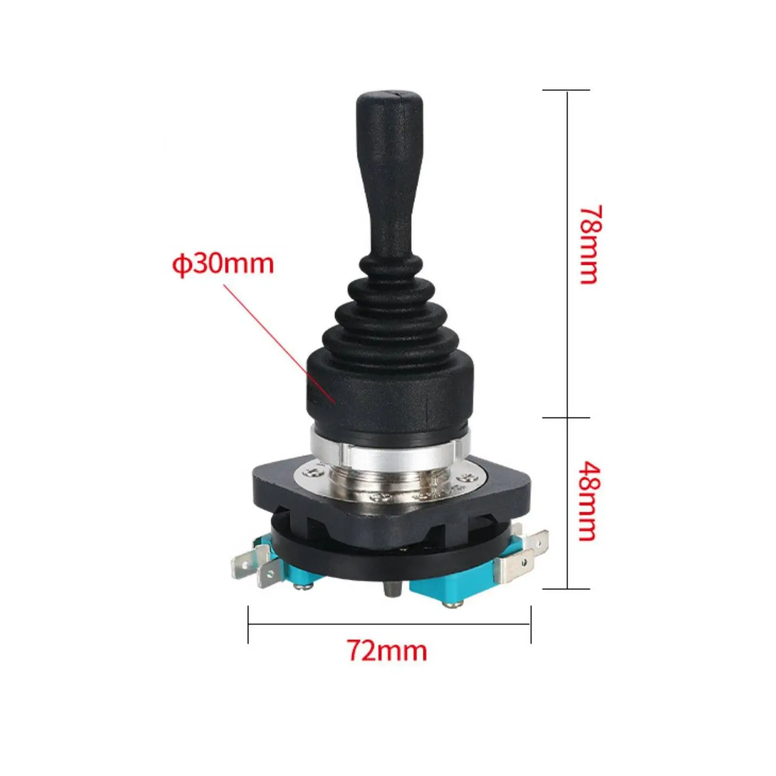 Joystick metálico industrial con sensor de efecto Hall