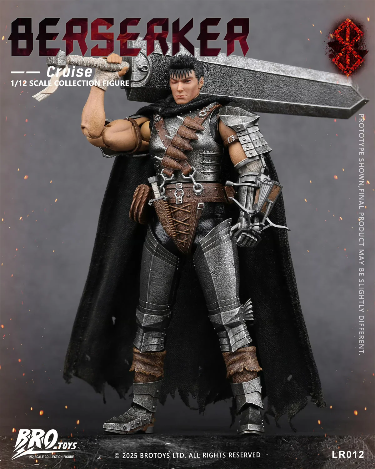 Acabado de pintura envejecida de la figura Guts Berserker