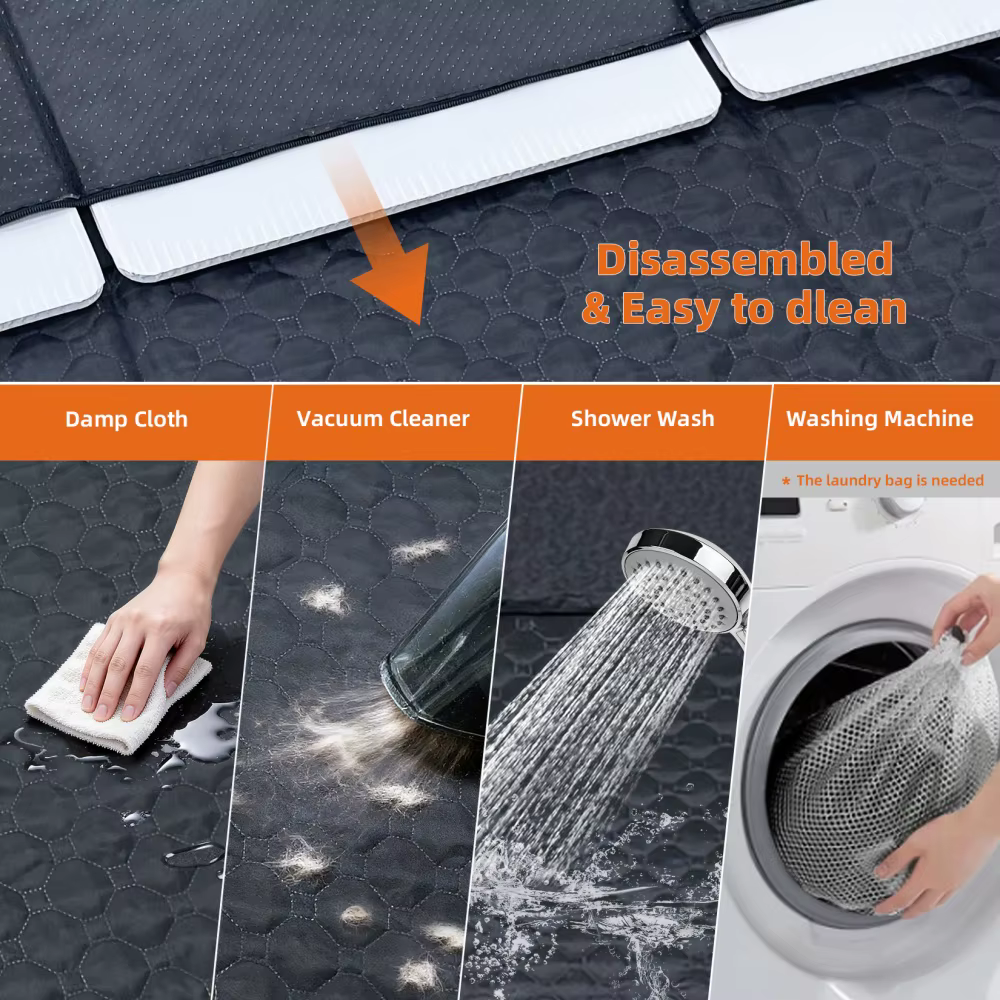 Funda de asiento trasero para perros con base rígida – Protector de coche impermeable