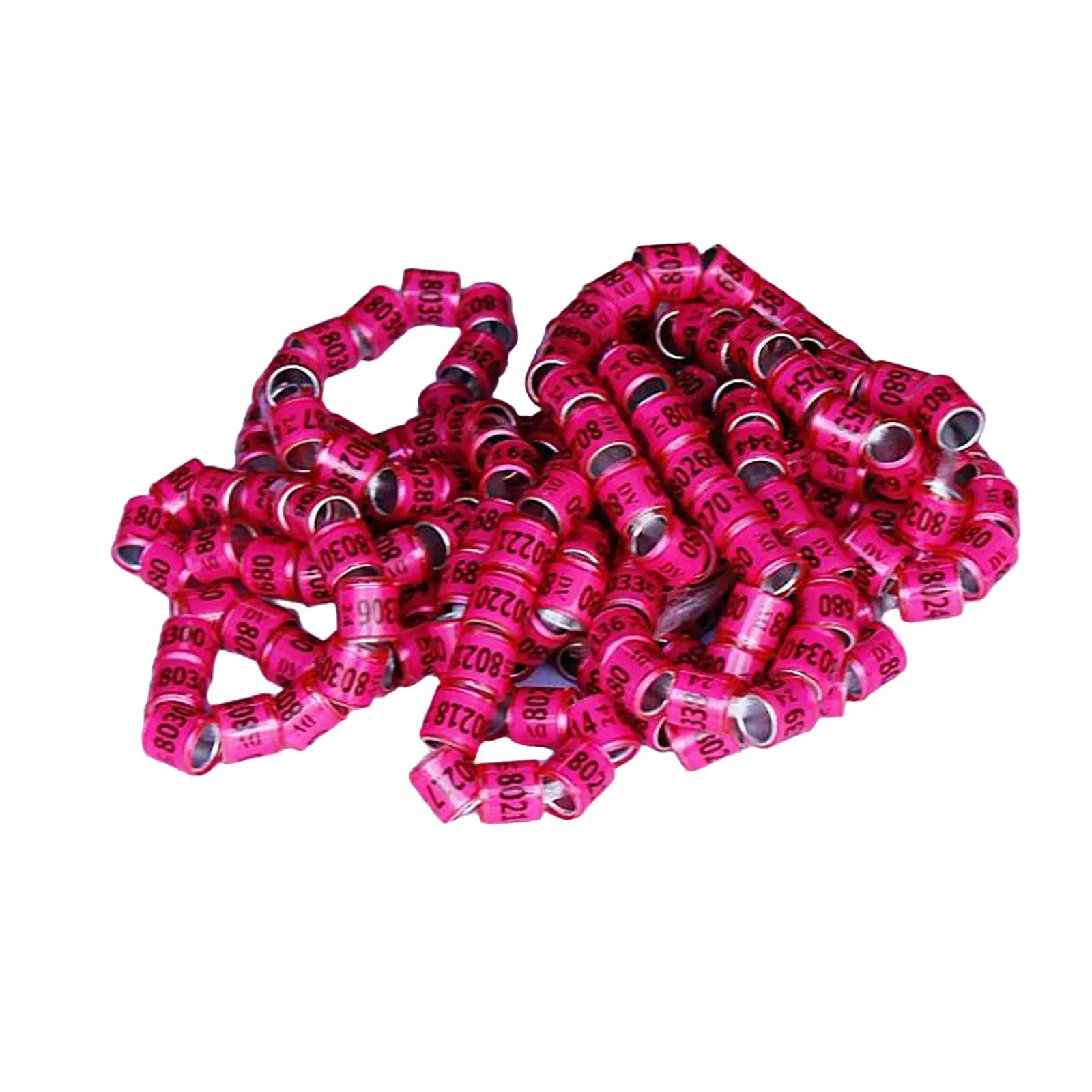 Anillos de aluminio coloridos para identificación de palomas