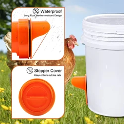 Comedero por gravedad para gallinas y patos, resistente a la lluvia