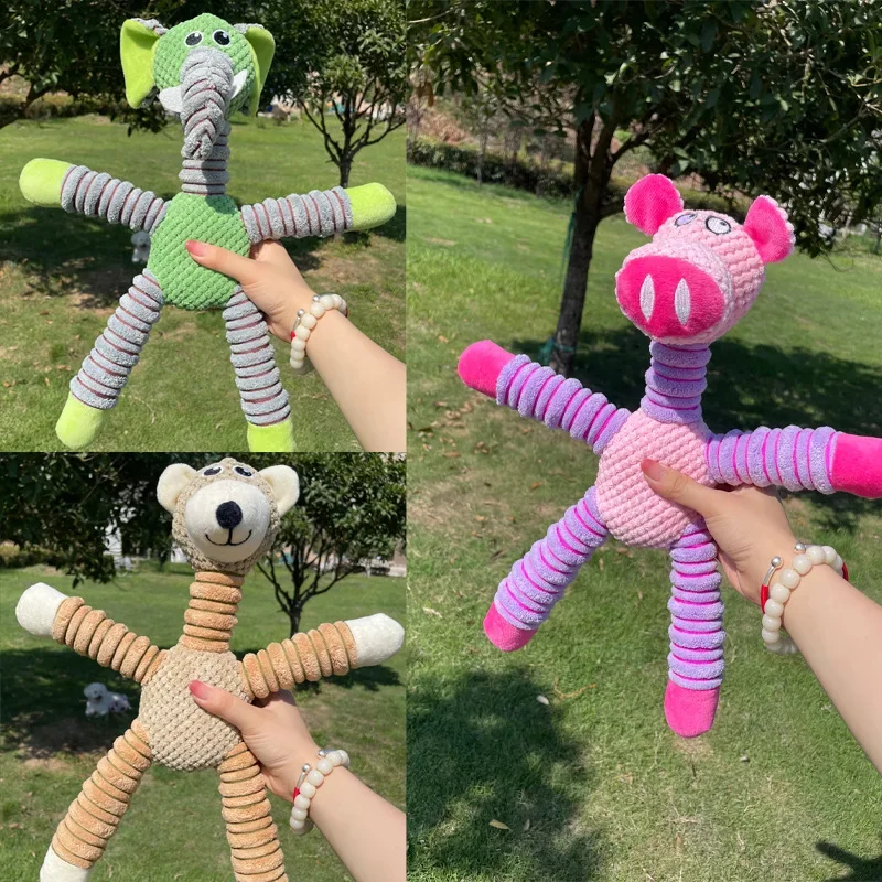 Juguete chirriante para perros de peluche resistente a mordidas