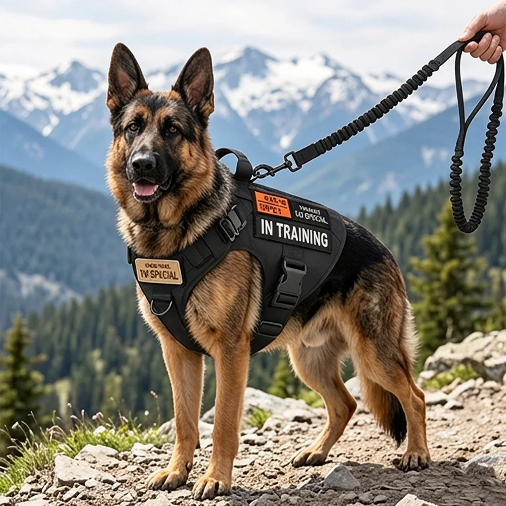 Arnés anti-tirones ajustable para perro grande y mediano, con correa - imagen 3