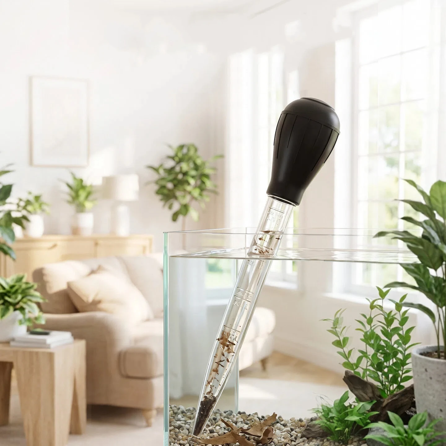 Sifón extensible para acuario – Limpia fondo y cambia el agua - imagen 3