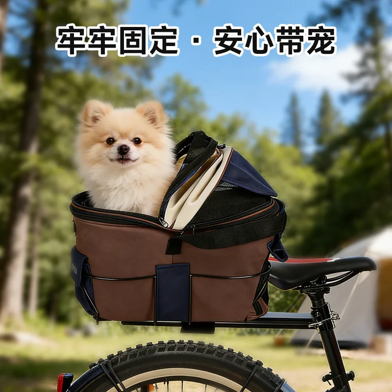 Bolsa transporte plegable capacidad para perros y mascotas en bici