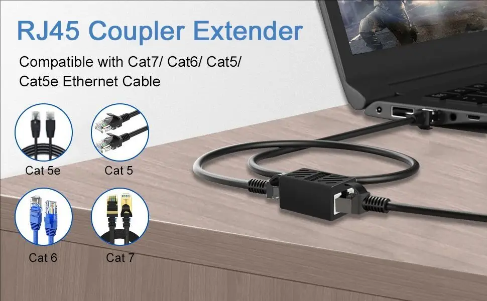 Extensor de cable RJ45 para ampliar la conexión