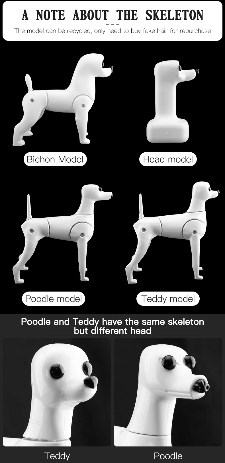 Detalle de las patas del modelo