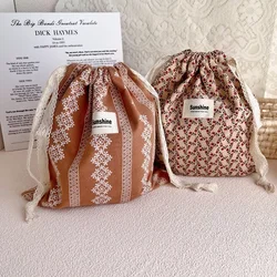 Bolsa con cordón de algodón para accesorios de mascota – Organizador portátil de viaje