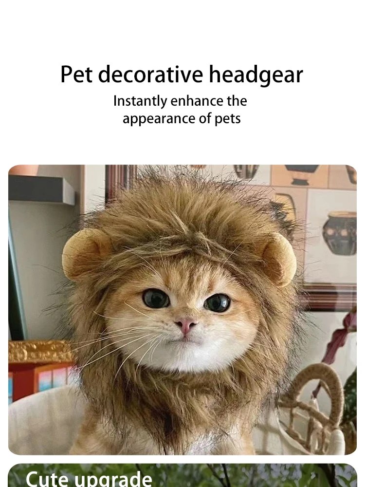 Peluquín de melena de león para mascota