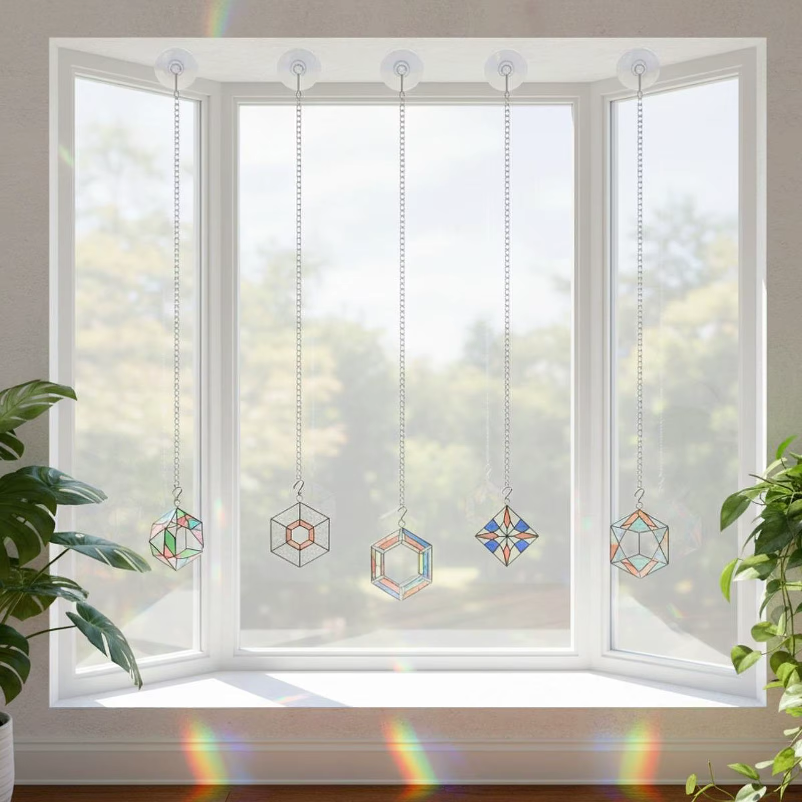 Cadena con ventosas para colgar en ventanas de vidrio, gato y perro - imagen 2