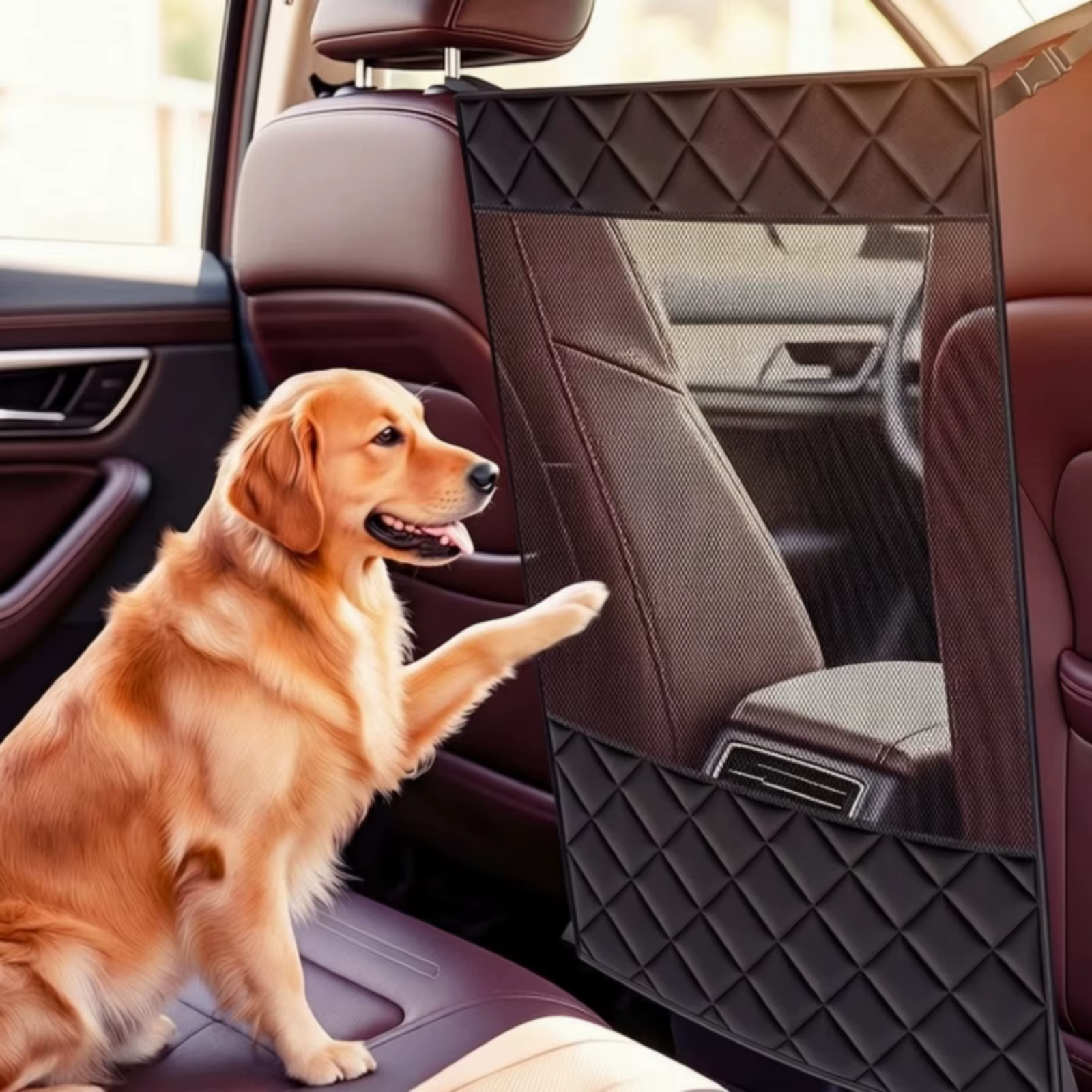Red separadora para perros en el maletero del coche – Fácil instalación - imagen 5