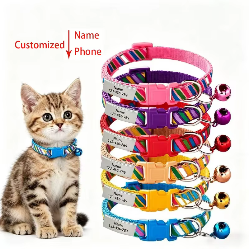 Collar personalizado con placa grabada gratis para gatos y perros - imagen 5