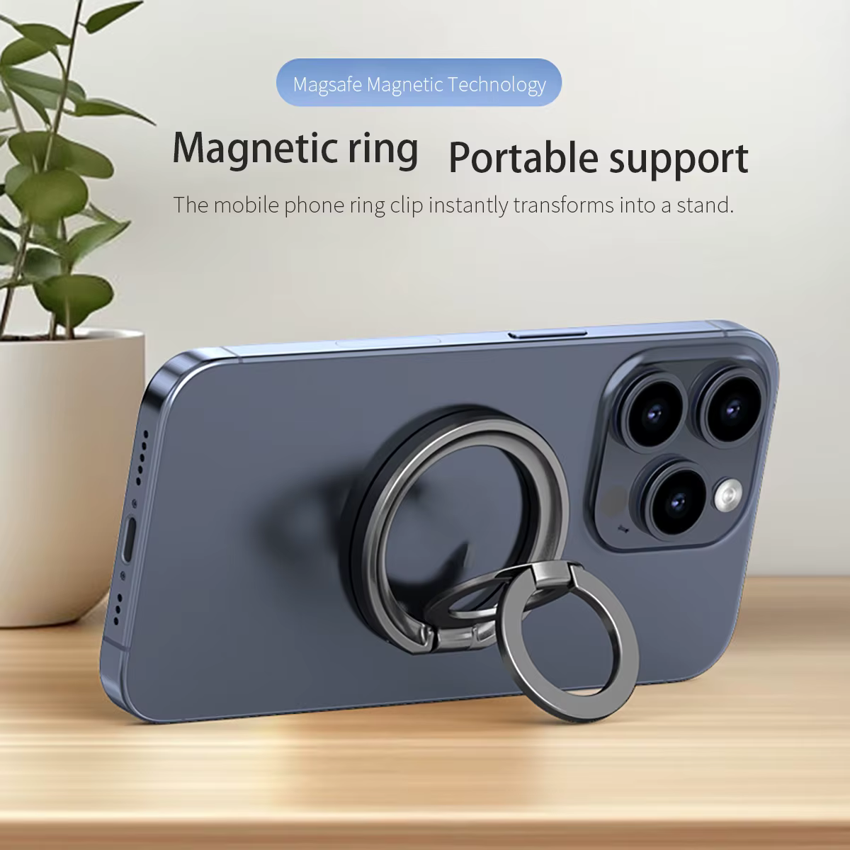 Anillo magnético Magsafe con soporte móvil para gato y perro - imagen 3