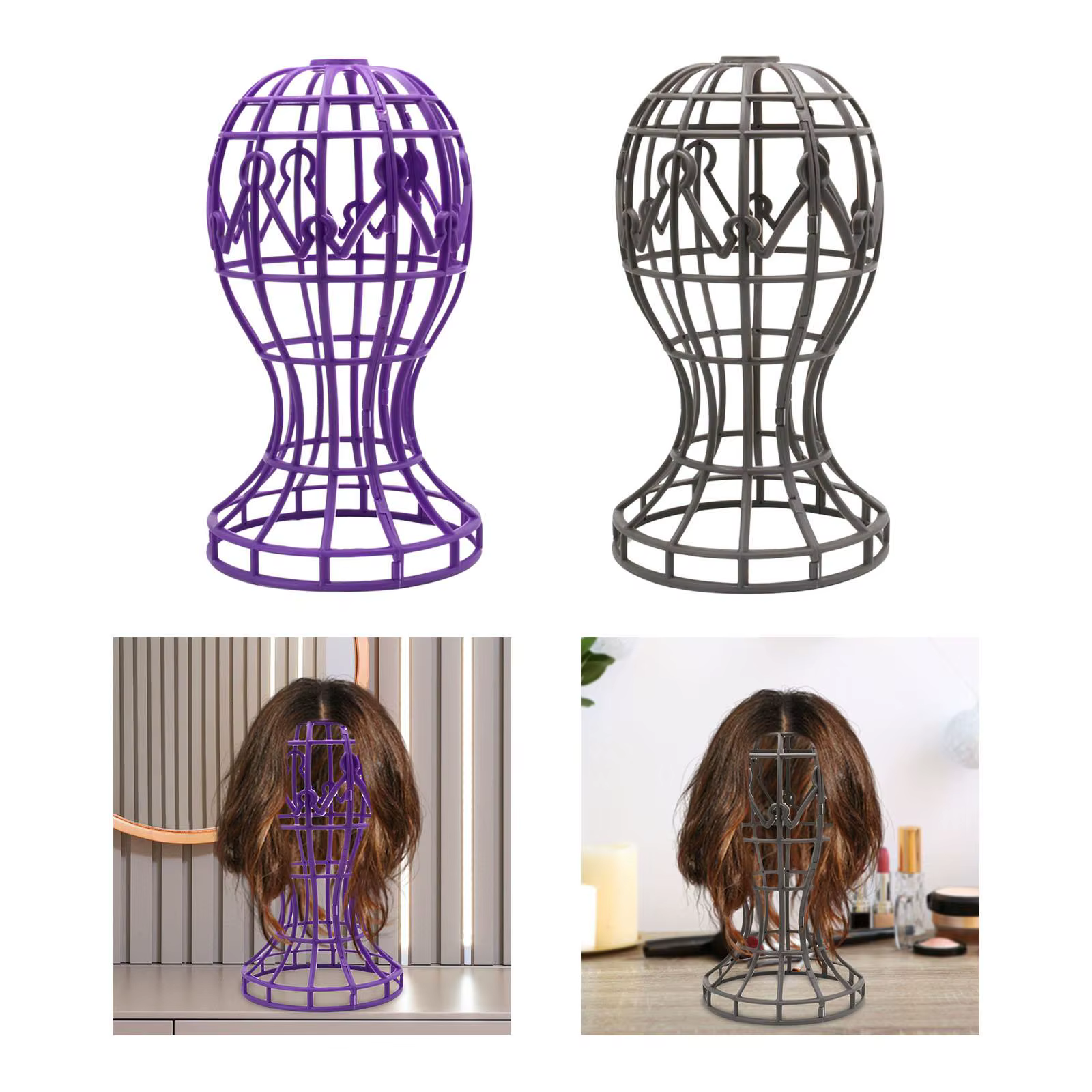 Soporte para pelucas plegable y transpirable – Secador portátil para peluquería o hogar - imagen 2