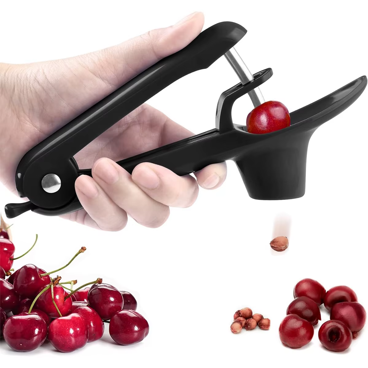 Descorazonador de cerezas de acero inoxidable, apto para gatos y perros - imagen 2
