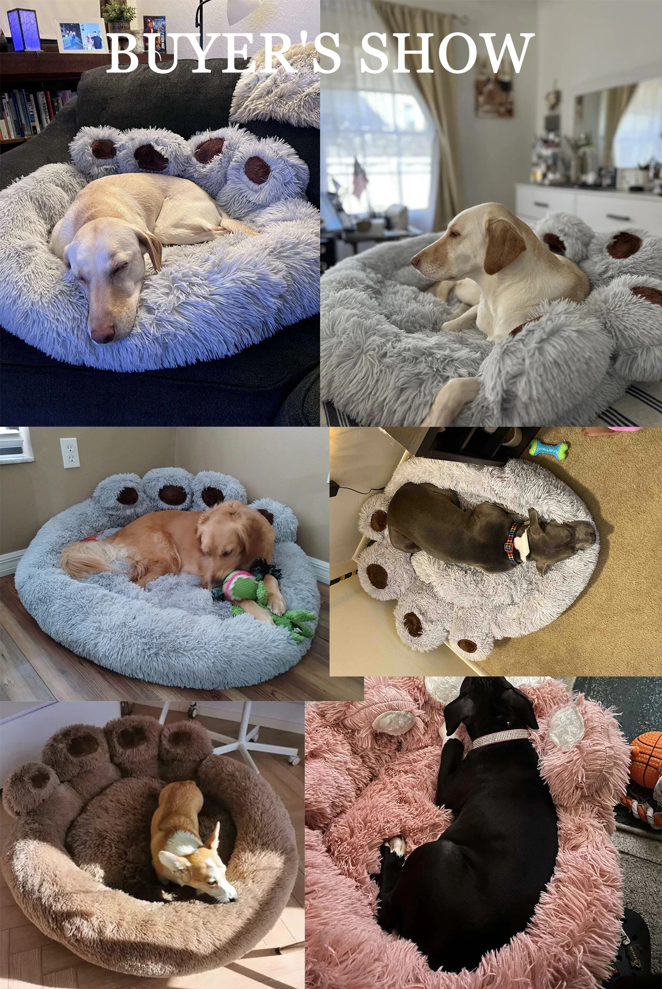 Detalle del interior esponjoso de la cama para mascotas