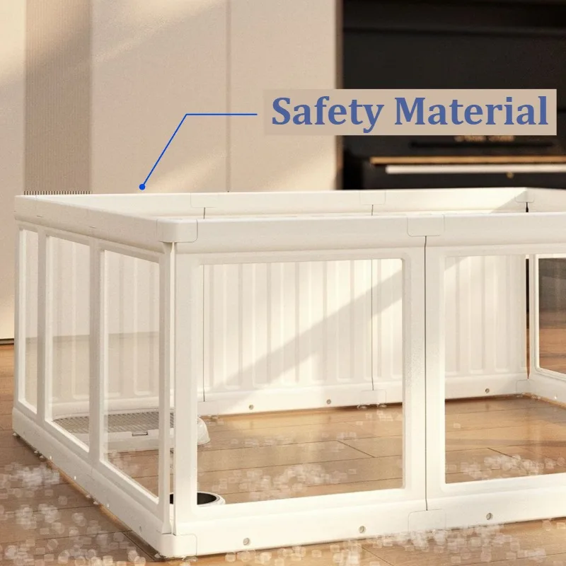 Corral transparente para perros – Valla desmontable y fácil de limpiar - imagen 4