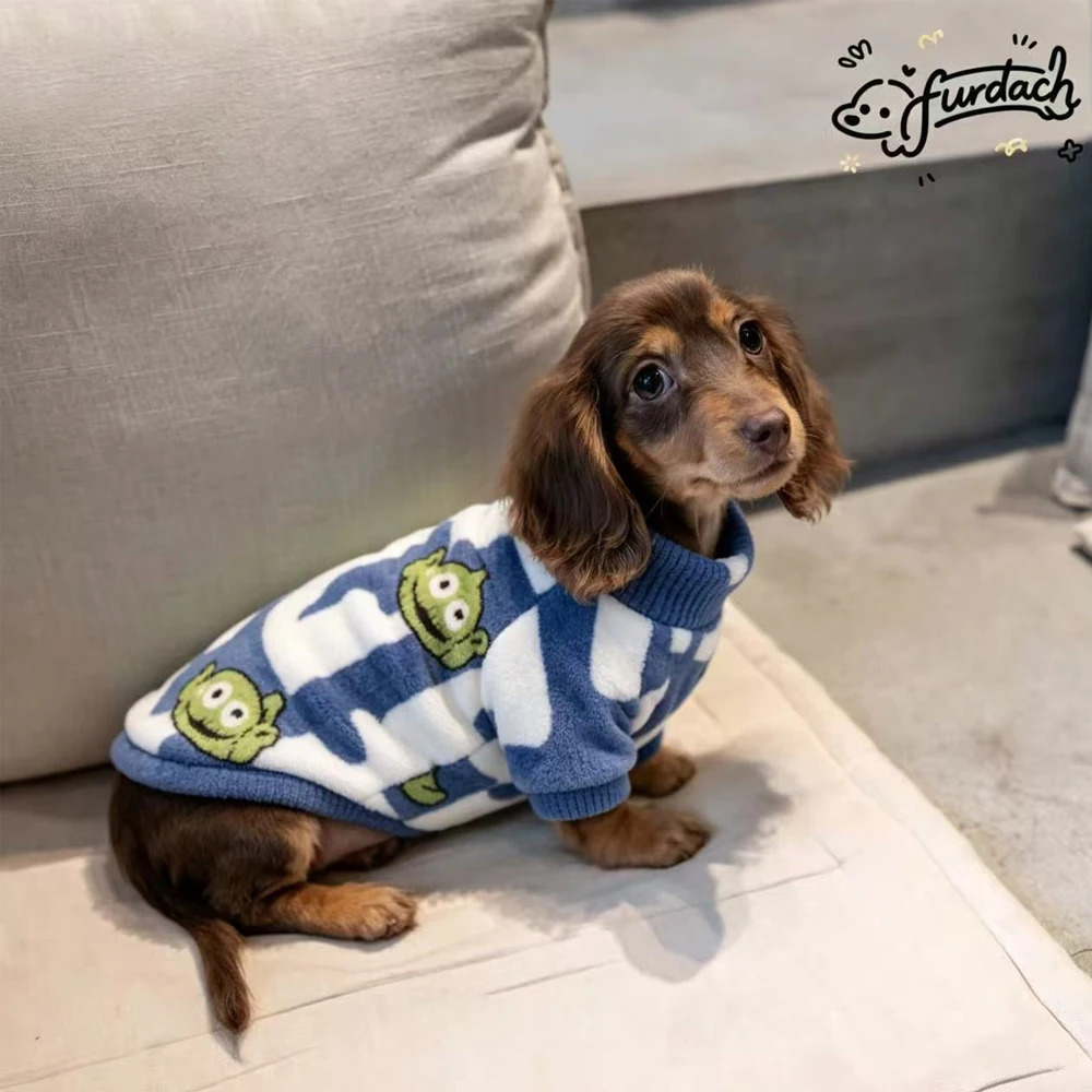 Abrigo de invierno forro polar suave para perros salchicha - imagen 2