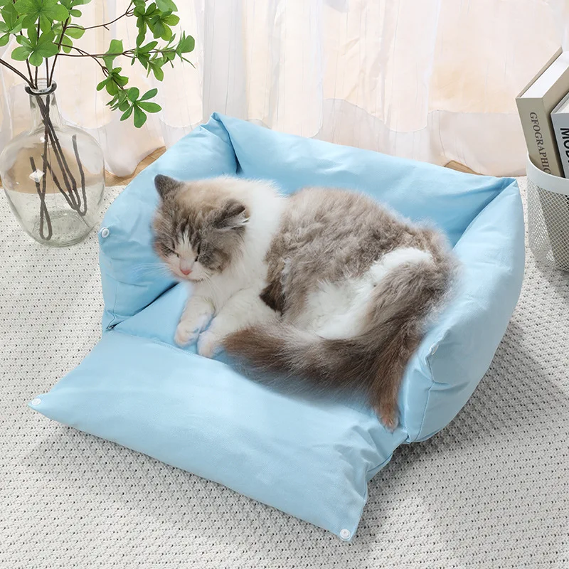 Cama sofá desmontable de lona para gatos y perros, todo el año - imagen 2
