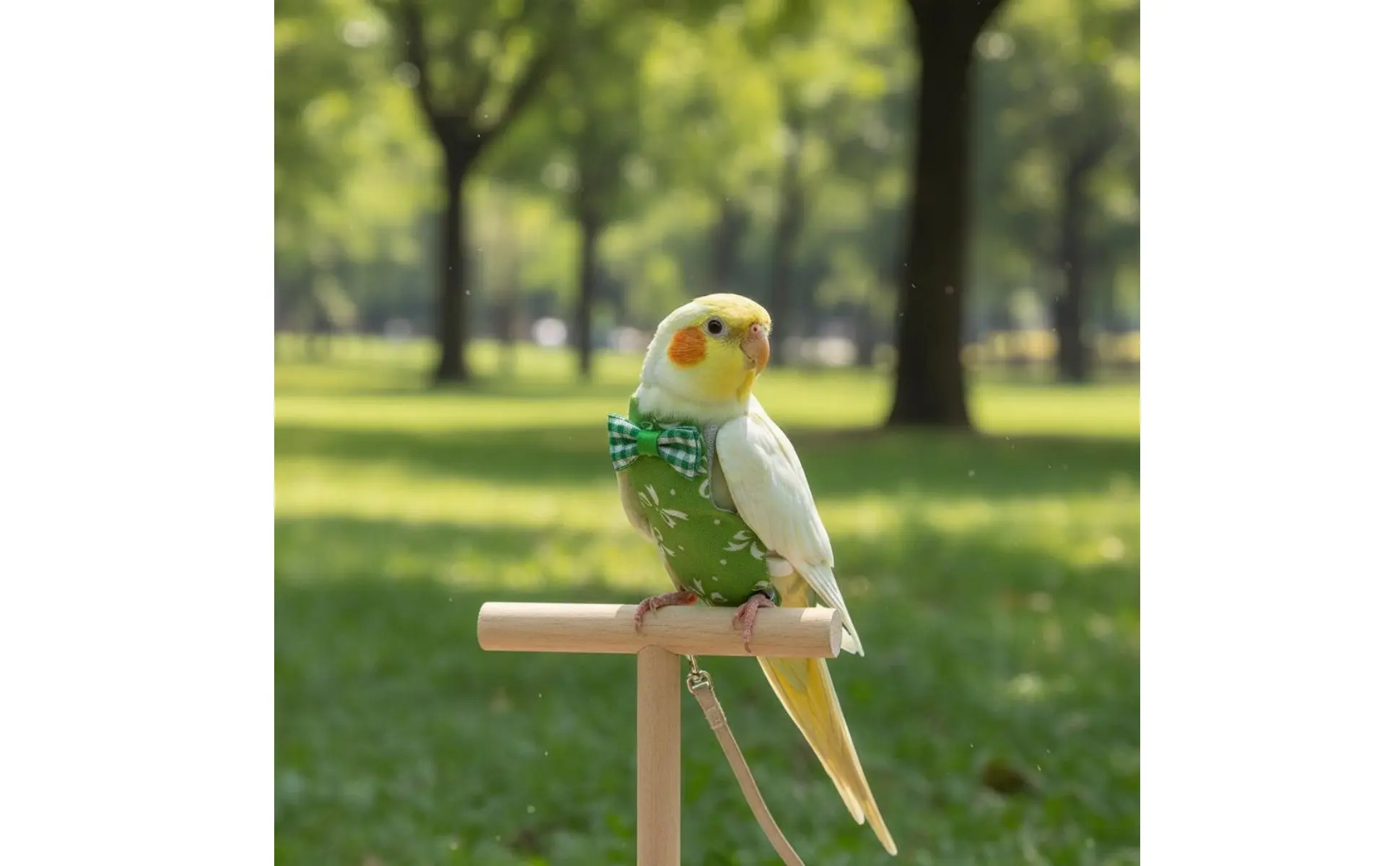 Arnés ultraligero para aves con correa