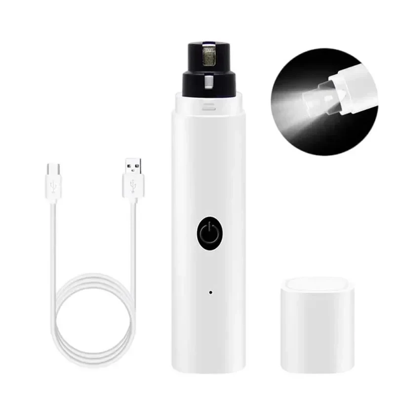 Lima uñas eléctrica recargable USB con LED para perros y gatos - imagen 2