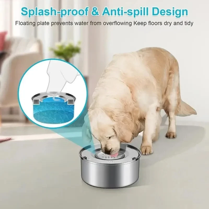 Dispensador de agua antisalpicaduras en acción