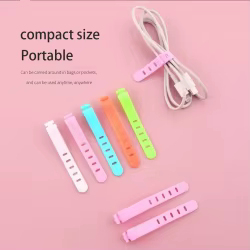 Ataduras de silicona reutilizables para organizar cables de carga y oficina