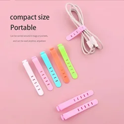 Ataduras de silicona reutilizables para organizar cables de carga y oficina