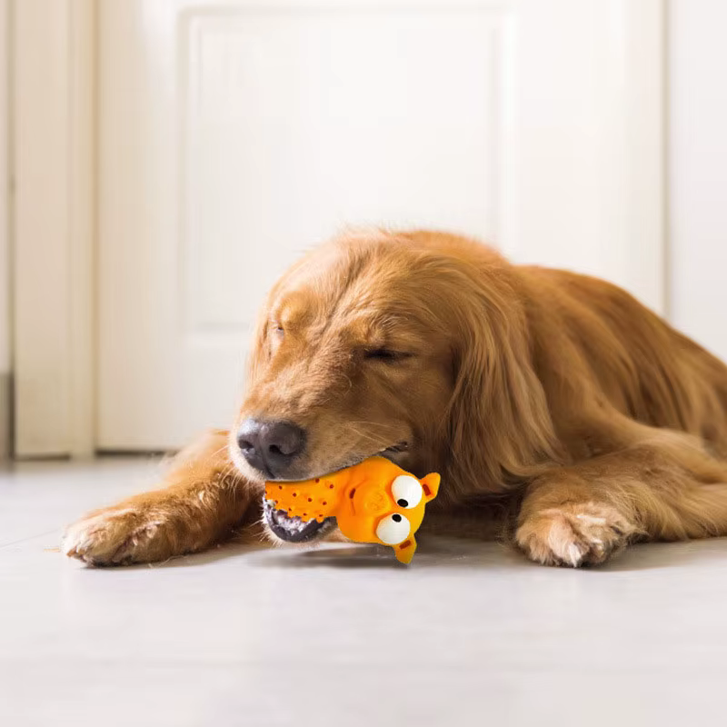 Juguete para perros de látex con ojos saltones chirriante y resistente - imagen 3