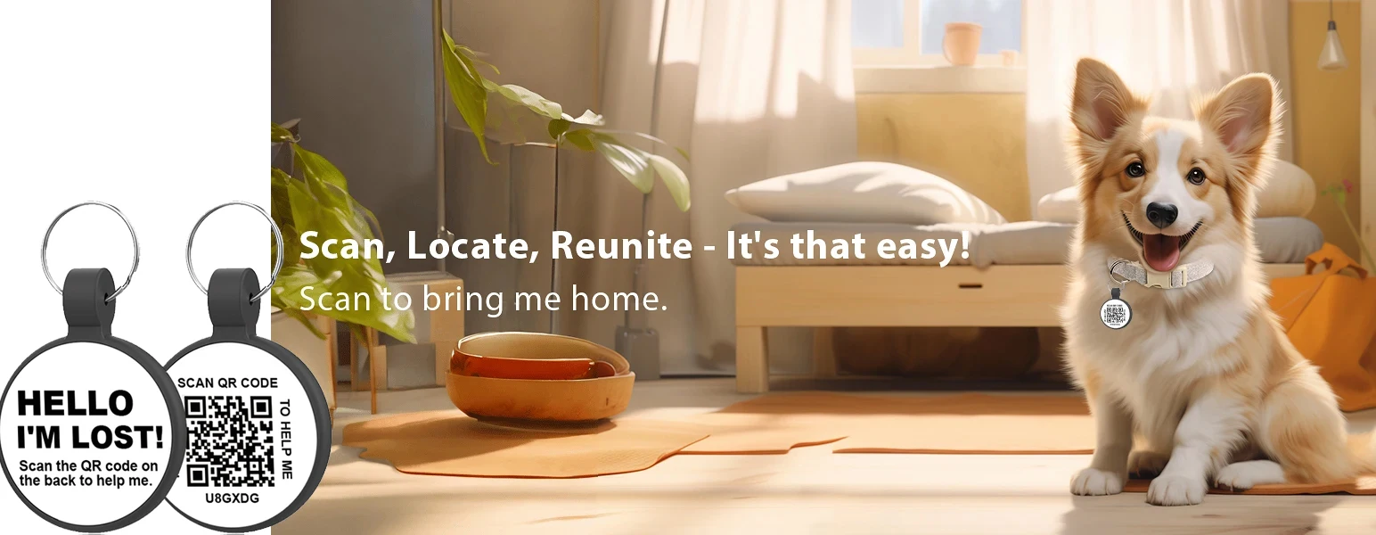 Etiqueta QR de silicona para mascotas