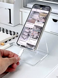 Soporte móvil de escritorio antideslizante, práctico para ver y cargar