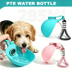 Botella de agua portátil plegable para perros y gatos anti-fugas