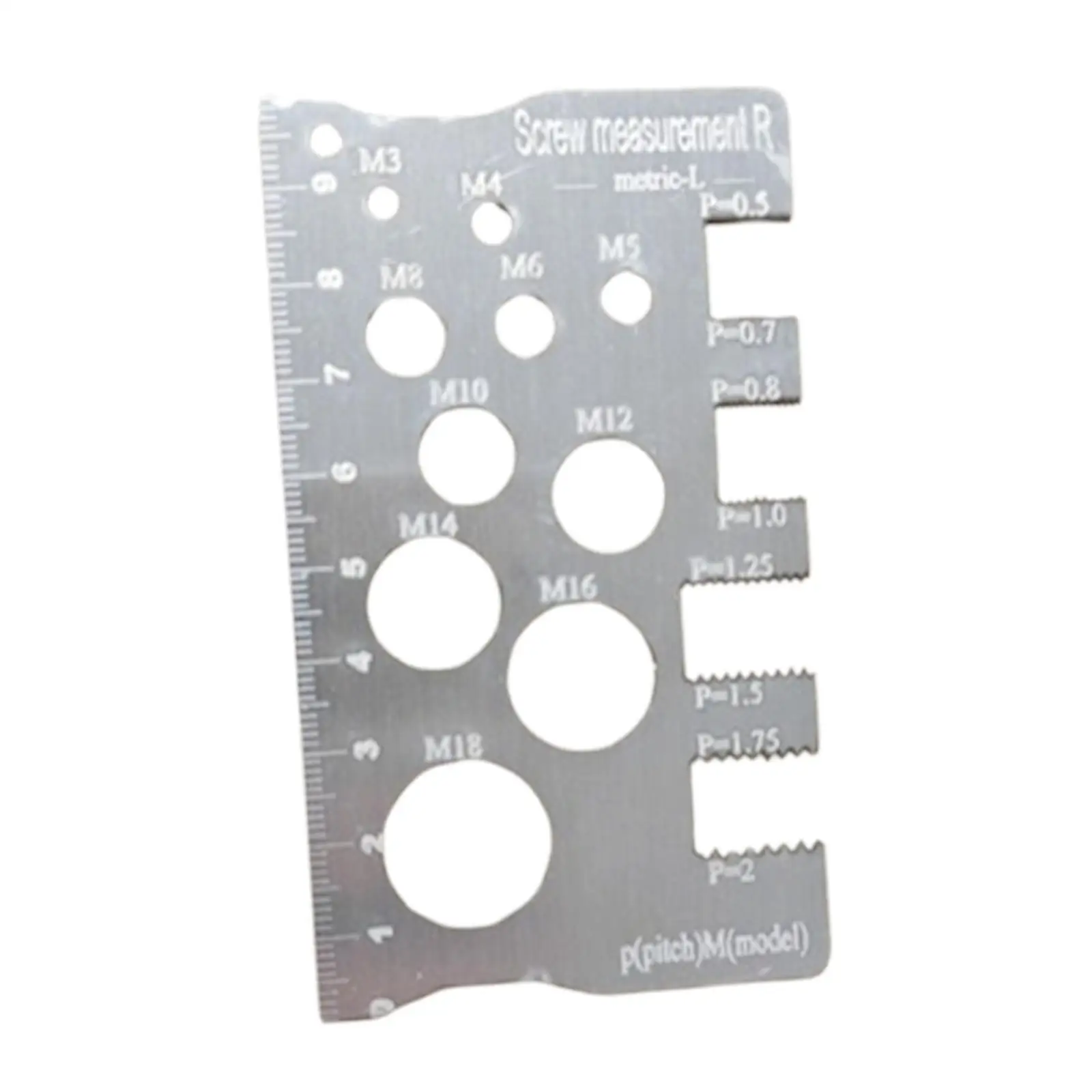 Calibrador de Roscas Métrico en Acero Inoxidable para Pernos y Tuercas - imagen 5