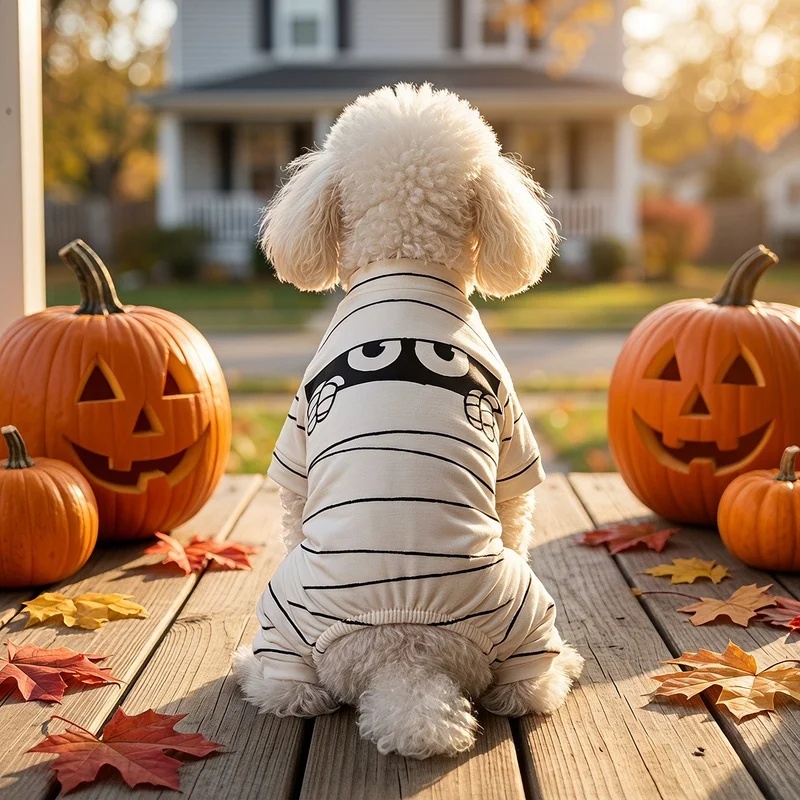 Disfraz Momia Halloween 4 Patas para Perros y Gatos - imagen 4