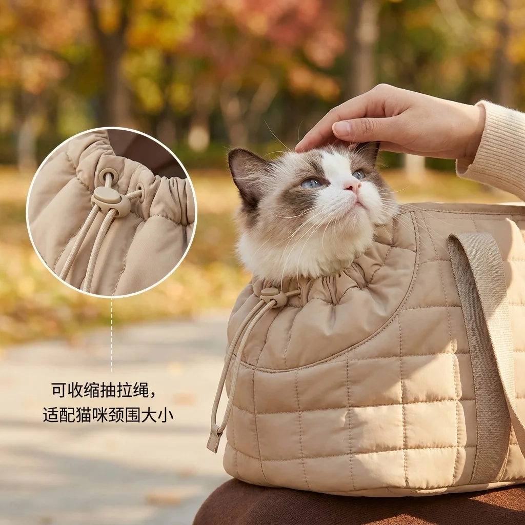 Bolsa de transporte cálida para perros y gatos, gran capacidad - imagen 3