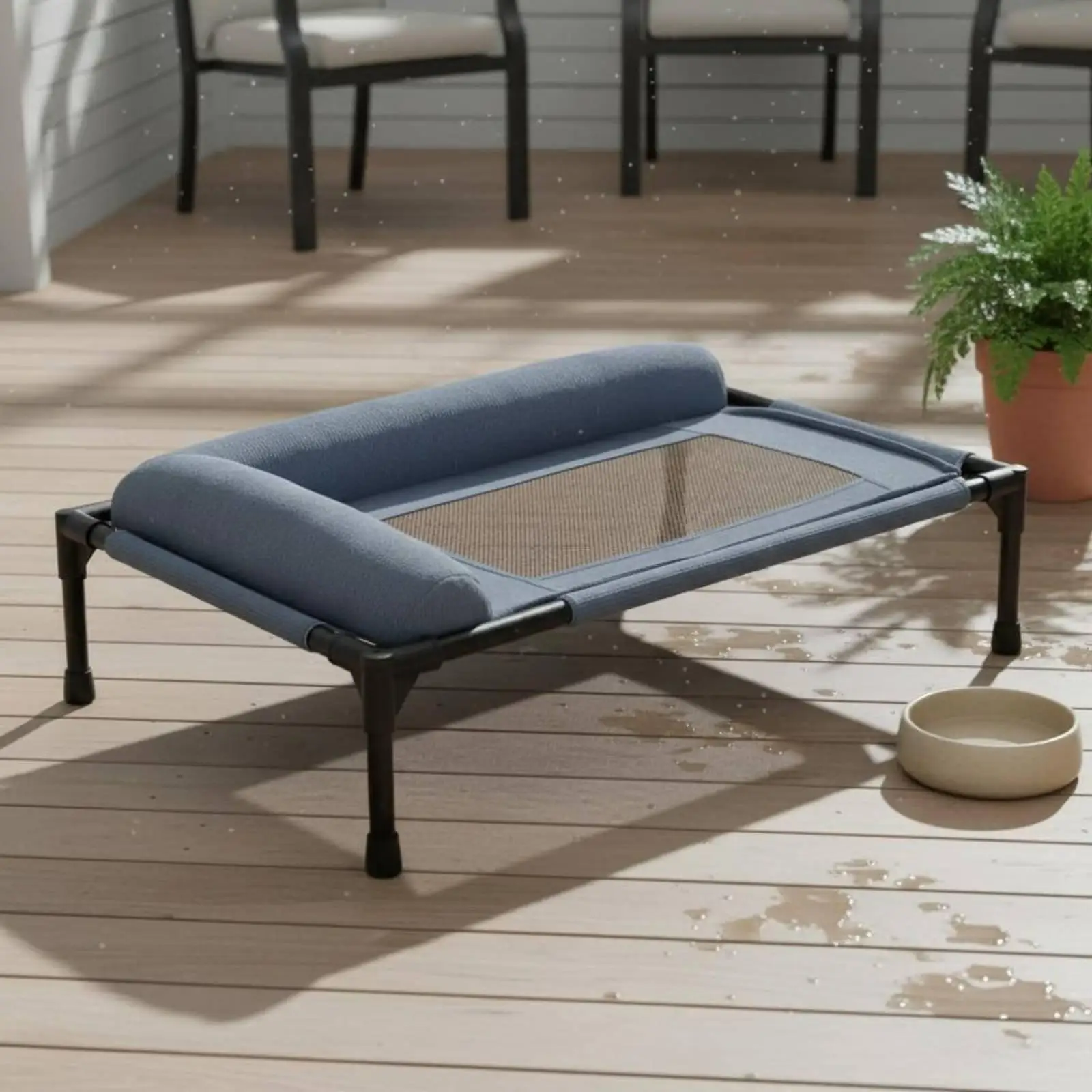 Cama elevada desmontable para perros con malla transpirable - imagen 3