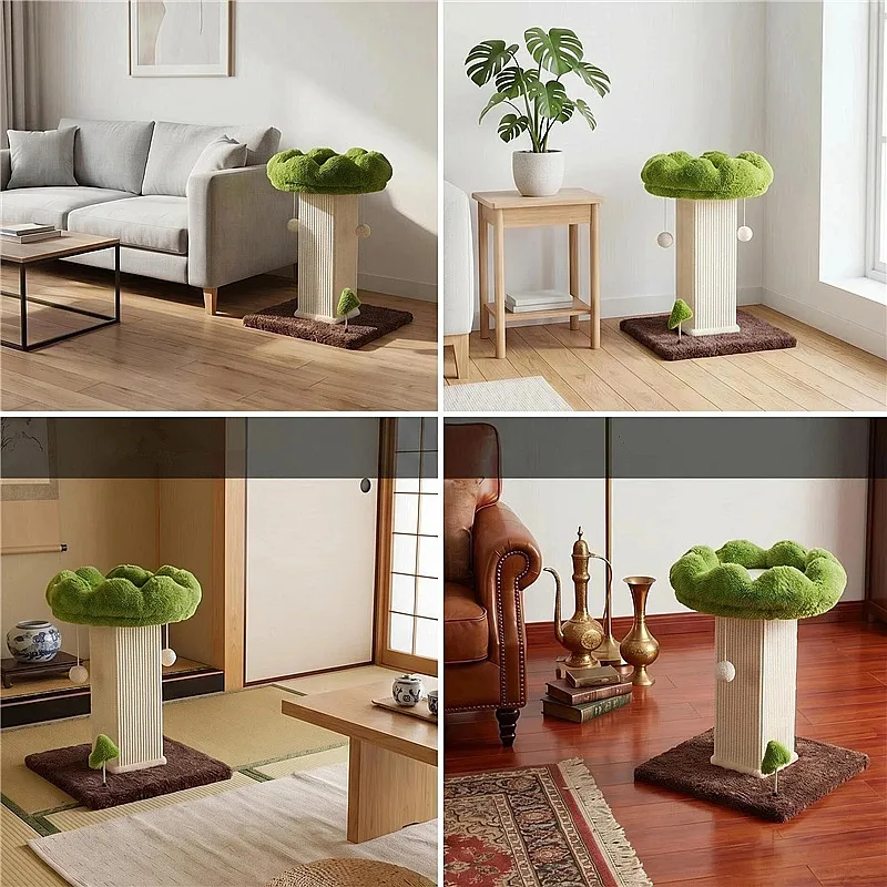 Árbol rascador para gatos con torre de sisal y protector de sofá - imagen 3
