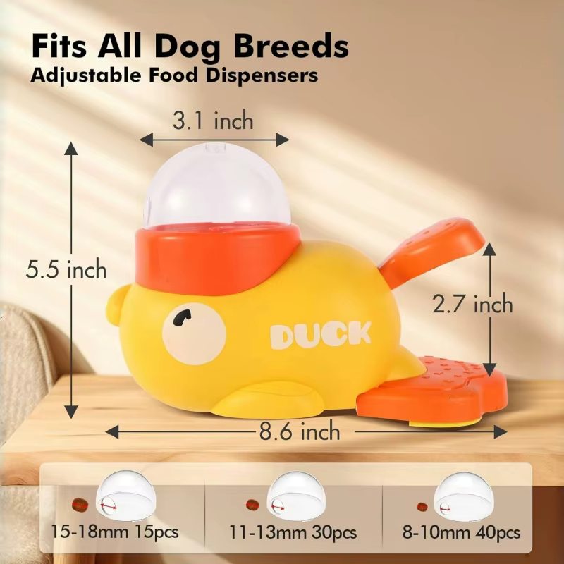 Comedero lento para perros y gatos – Juguete dispensador pato - imagen 4