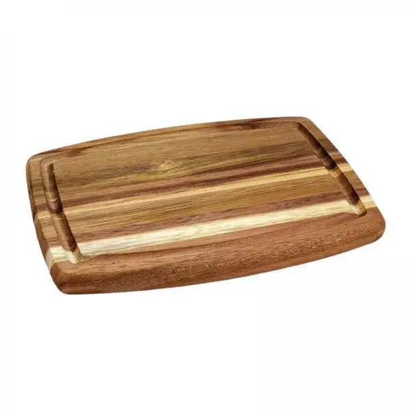 Tabla de cortar de madera de acacia 3 en 1 portátil para pizza, queso, carne y pan
