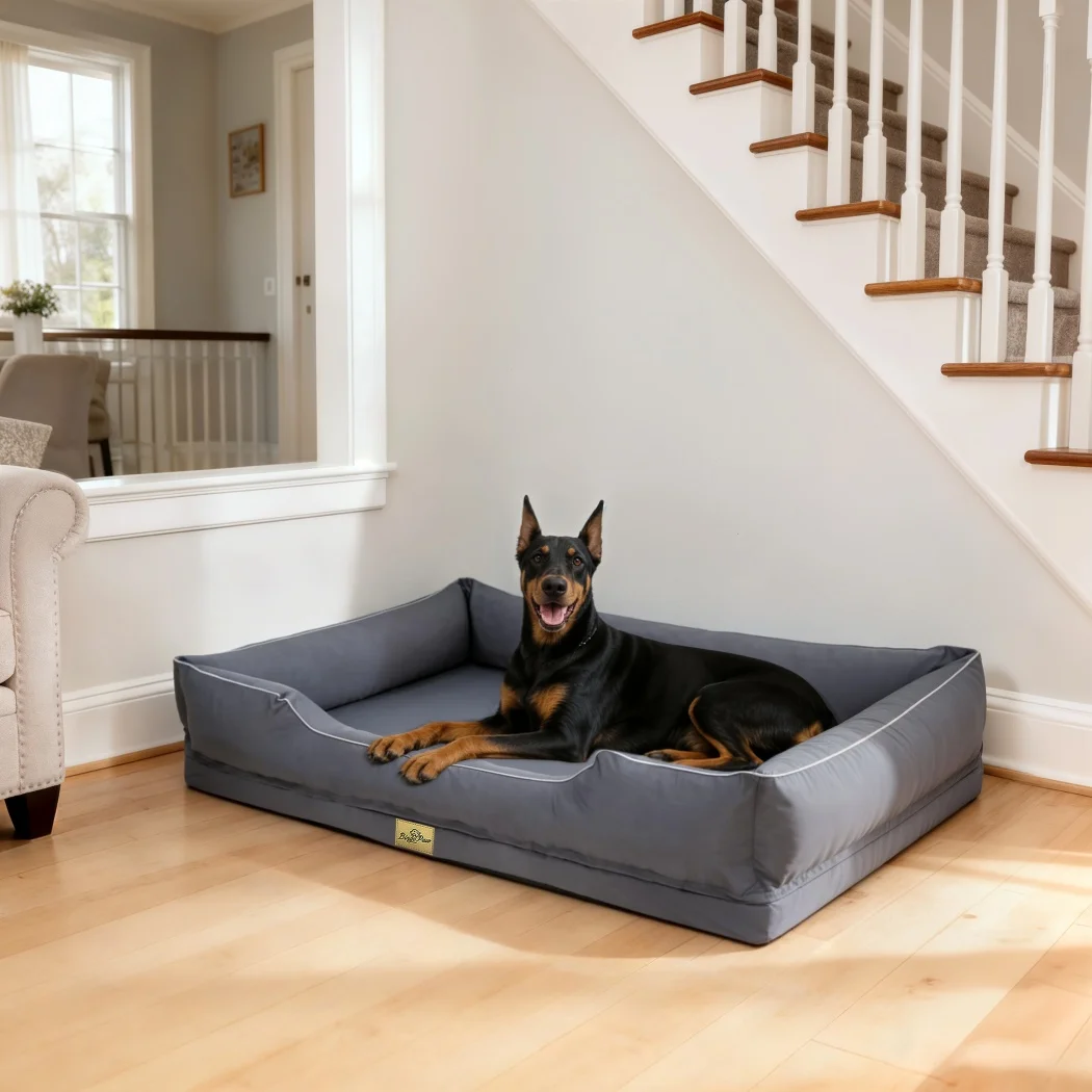 Cama ortopédica para perro grande con laterales y funda lavable - imagen 2