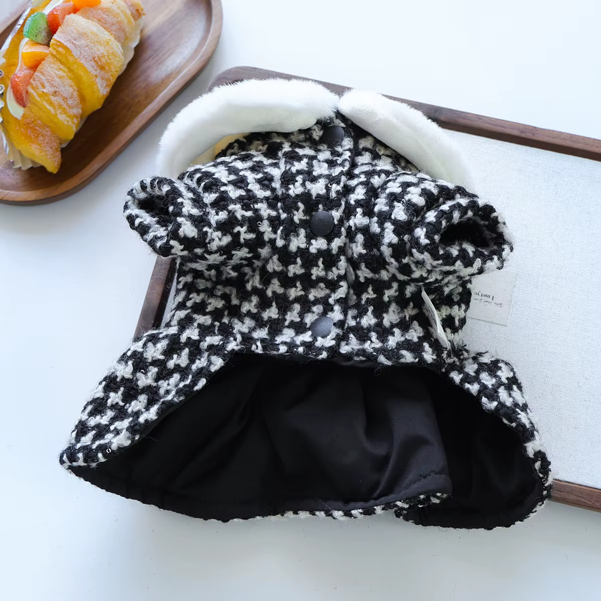 Vestido princesa para perro con lazo y falda a cuadros – Otoño invierno - imagen 2