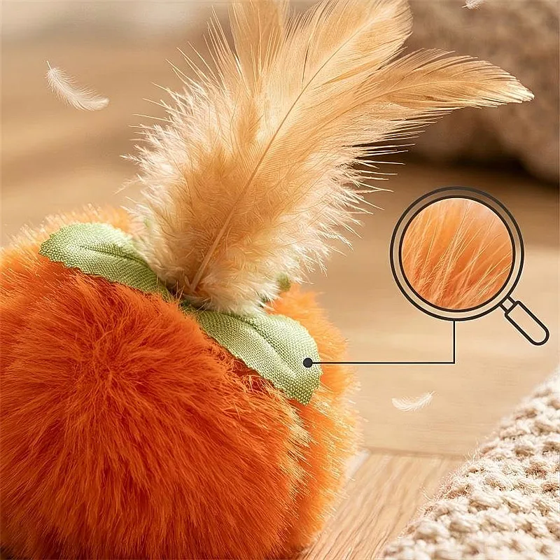 Juguete interactivo para gatos: pelota con campana y varita de plumas - imagen 5