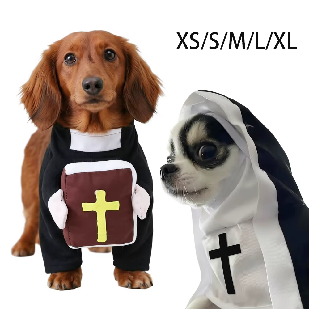 Disfraz de Monja para Perros – Traje Festivo de Halloween - imagen 4