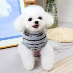 Jersey cálido para perros y gatos pequeños con estampado de oso