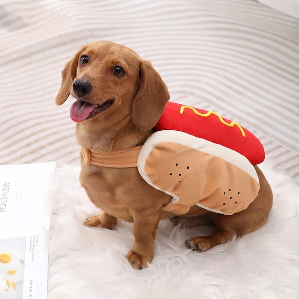 Disfraz de Perrito Caliente para Perros y Gatos – Navidad, Halloween
