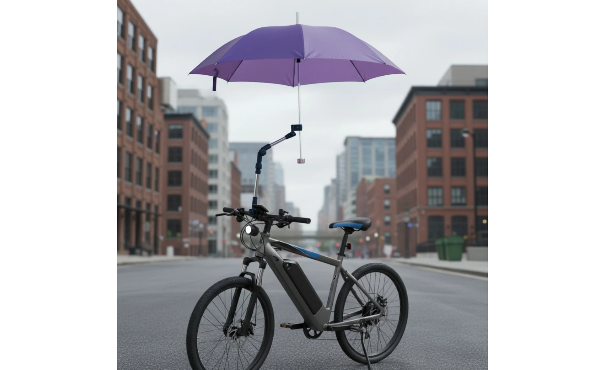 Soporte ajustable para sombrilla en bicicleta eléctrica