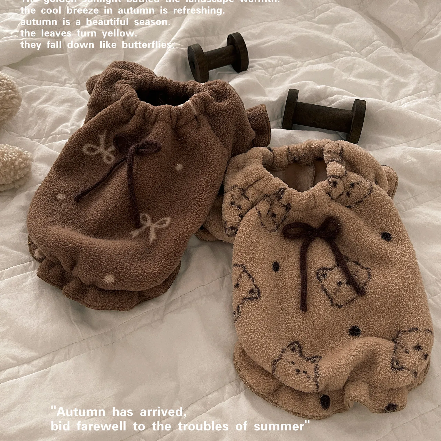 Chaleco de peluche doble cara para mascota