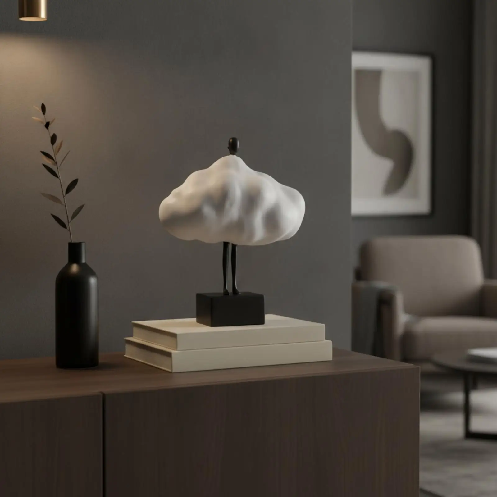 Figura nube mate mesa salón para dueños de gatos y perros - imagen 4
